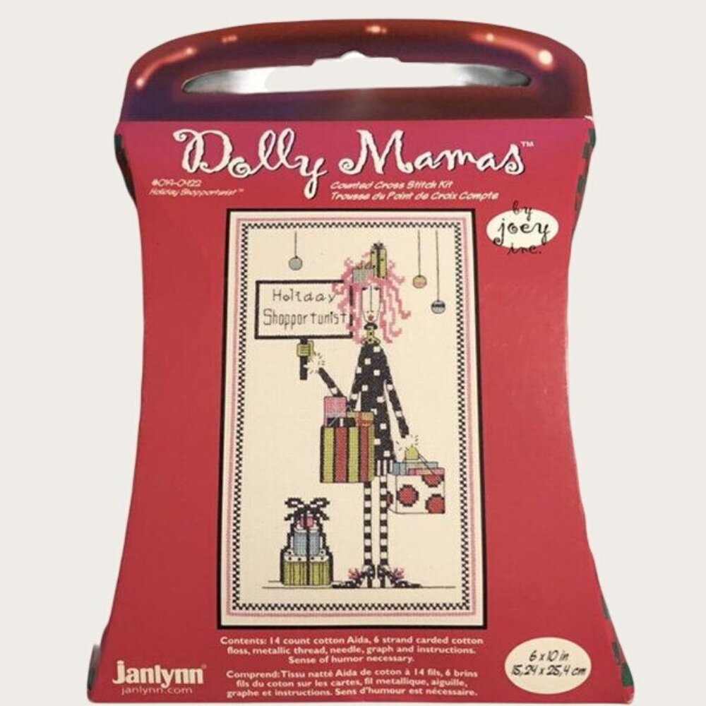 Dolly Mamas Counted Cross Stitch Kit Holiday Shopportunist 019-0422 New